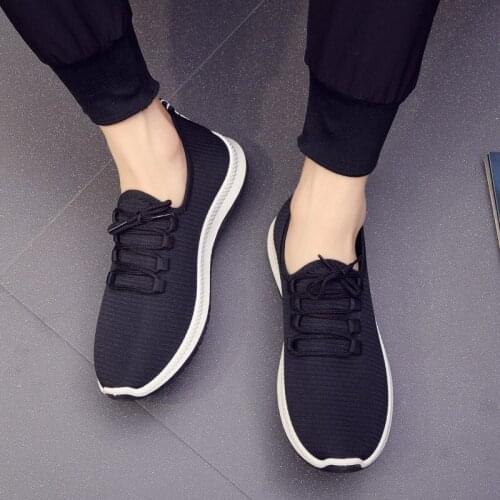 Mens single shoes spring 2021 new lace up leisure anti-skid walking shoes for the middle-aged and the elderly mens shoes for