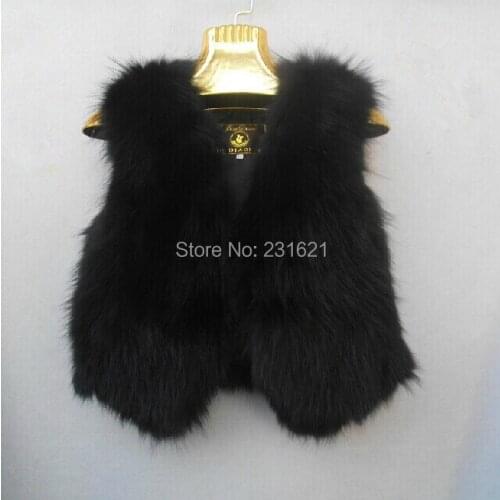 Autumn and winter womens 100% genuine fur leather Fox fur raccoon fur vest outerwear warm waistcoat