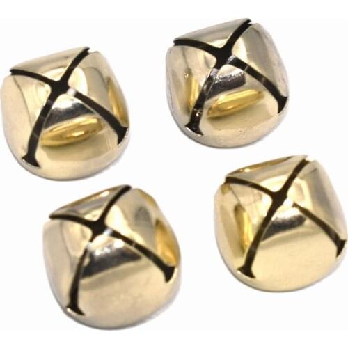 20mm Jingle Bell Light Gold Cross Bells Charms Christmas Bell Decoration Ornament Bell Jingle Bell for Collar Christmas Home