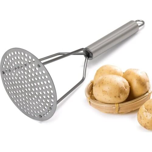 Kitchen Tools Stainless Steel Potato Press for Household Use Stainless Steel Masher for Mashed Potato with Handle