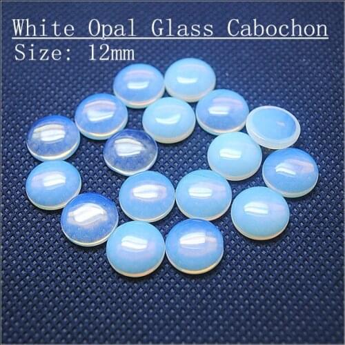 Nature white opal beads glass bead accessories glass cabochon fashion jewelry accessories size 12mm 14mm