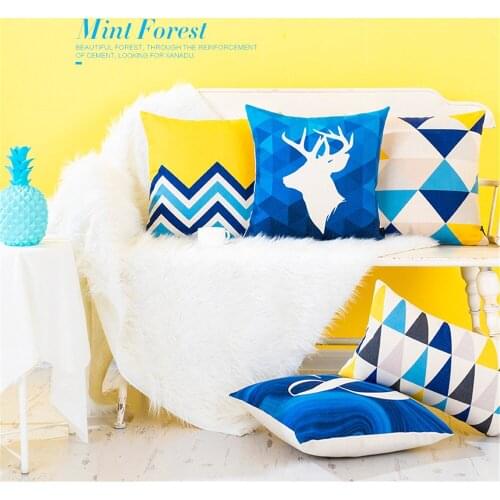 Nordic style Simple geometric animals deer sofa cushion car lumbar pillow case cover for office chair sofa bedroom