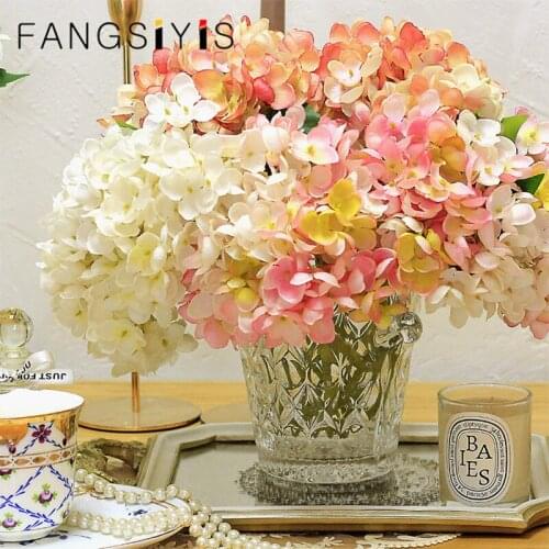 Bridal bouquets, wedding flower wall decoration materials, home decoration photo props, artificial hydrangea bouquets