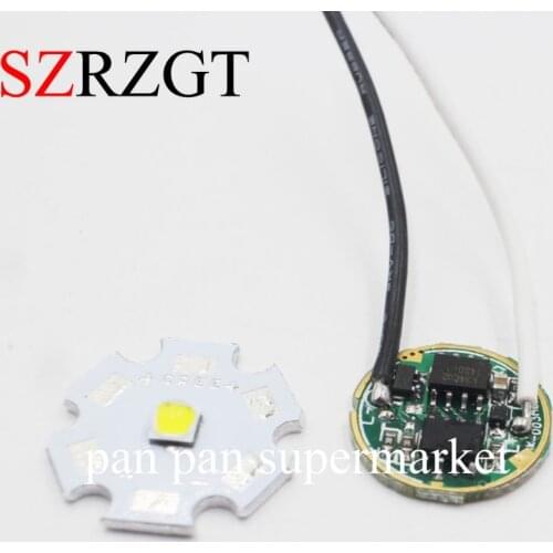 CREE 10W XPL XP-L V5 V6 Led Emitter Light WHITE Diode Chip 20MM Aluminum PCB+Input 16mm 3.7V LED driver