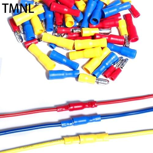 Cold pressure bullet Terminals insulation fast pluggable wire plug spring connector pressing Electrical Crimp Insulated Cable