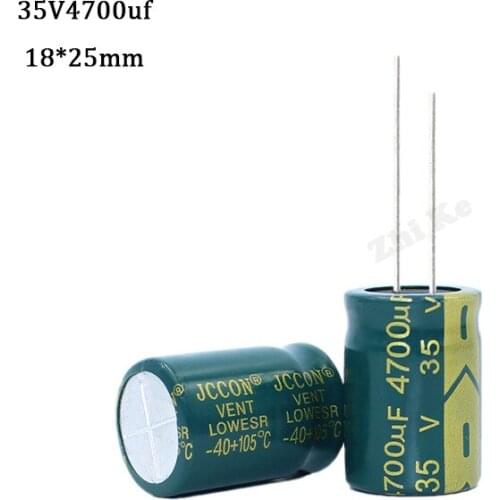 20pcs/lot 35V 4700UF high frequency low impedance aluminum electrolytic capacitor 4700uf 35v 18*25 20% 105C