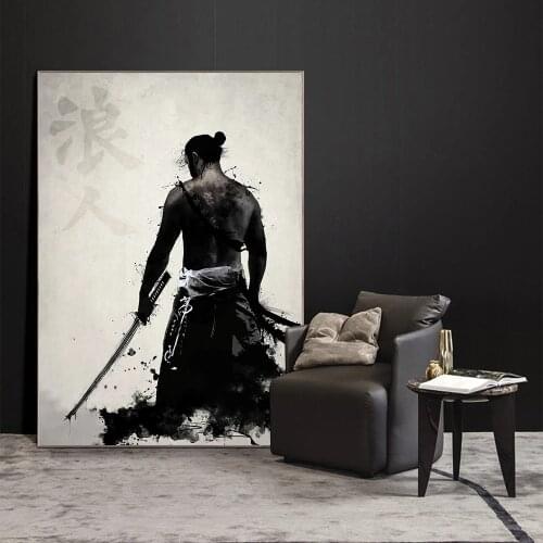 Japanese Samurai Canvas Painting Movie Figure Posters and Print Modern Wall Art Picture for Living Room Home Decoration Unframed