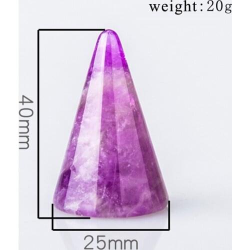 Factory PricePink Crystal Jade Cone Ring Holder Bracelet Necklace Display Stand Desktop Small Ornaments White Crystal ConeCrafts