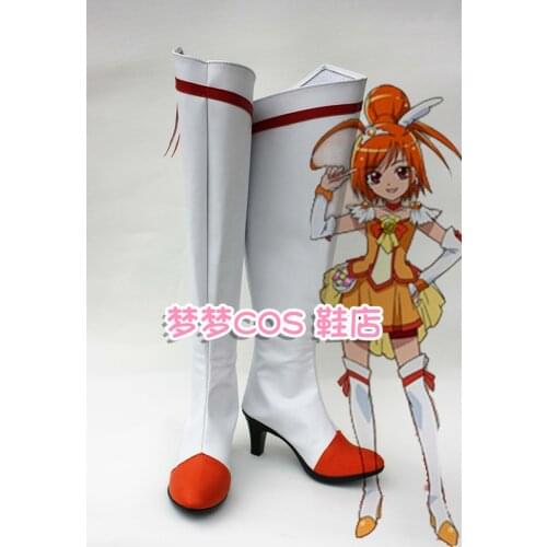 Smile Pretty Cure Hino Akane Cure Sunny Cosplay Boots Shoes Custom Made for Unisex Halloween Party