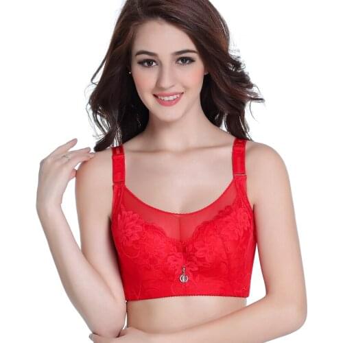 2019 Plus Large Big Size Lace Bras for Womens Bra Underwear Sexy Lingerie Super Push up Brassiere