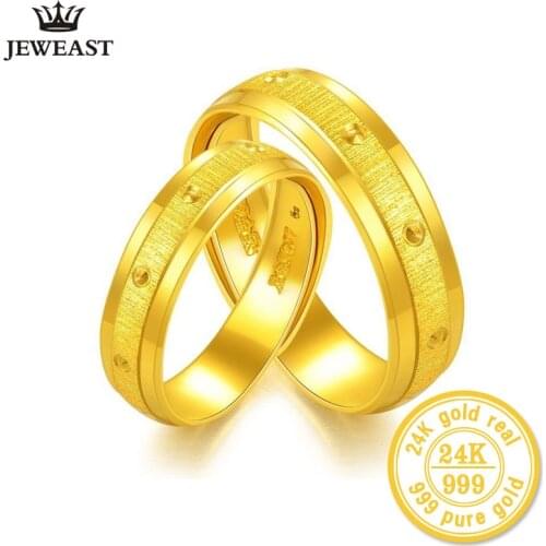 ZZZ 24K Pure gold Jane eyre contracted couples gold Buddhist monastic discipline LOVERS SOLID 999 propose got engaged marry