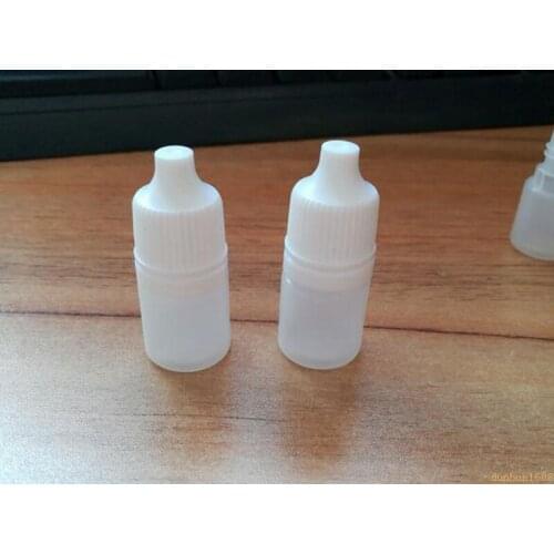 2ML Empty Plastic Squeezable Dropper Bottle with Plug Refillable Portable Eye Liquid Container with Screw Cap#432