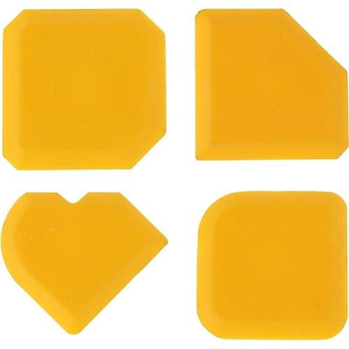 4pcs Silicone Glass Cement Scraper Sealant Grout Remover Home Finishing Caulking Tools Home Cleaning Hand Spatula Tool