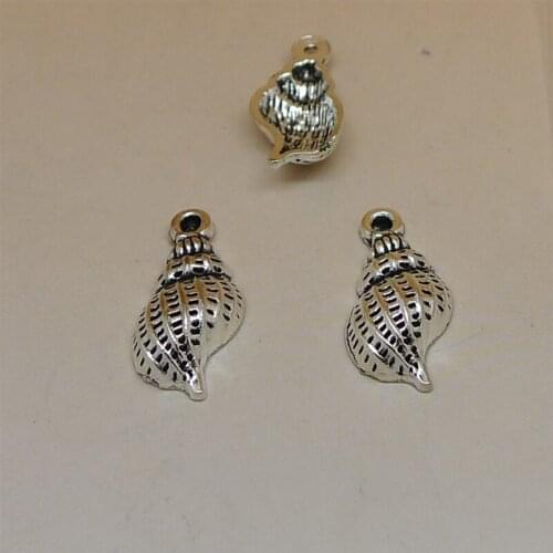 ALYMMO 10pcs/lot Vintage Tiny Conch Charms 20x10mm Ocean Animal Shell Pendant DIY Jewelry Findings