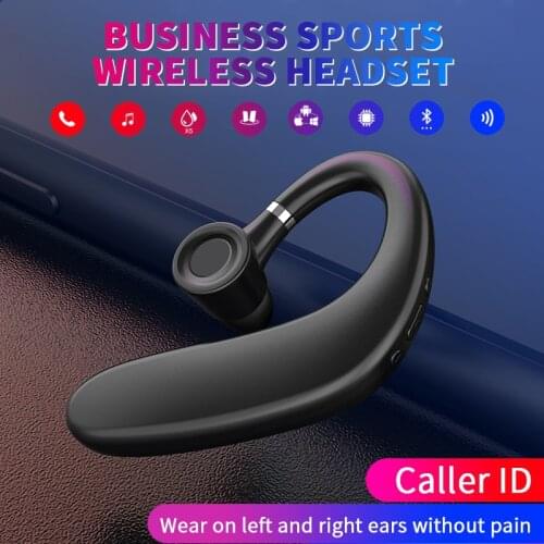 S109 Wireless Bluetooth-compatible Earphones Single Ear Hook Business Stereo Headphones Headset Handsfree Sports Earphones