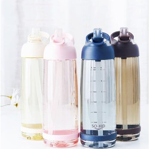Water Bottle 550/850/1000ML Tumbler Straw Cup Sports BPA Free Plastic Bottle With Straw Outdoor Drinkware Waterbottle Tumblers