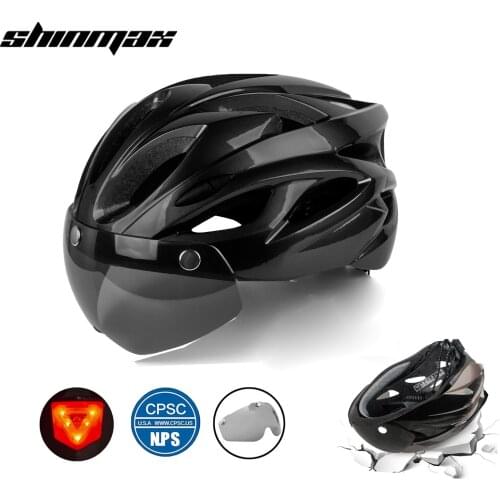 Casco Bicicleta Smart Taillight MenS And WomenS Ultralight Safety Helmets Bicycle Adult Helmet Mountain Road Bike Helmet SM-13