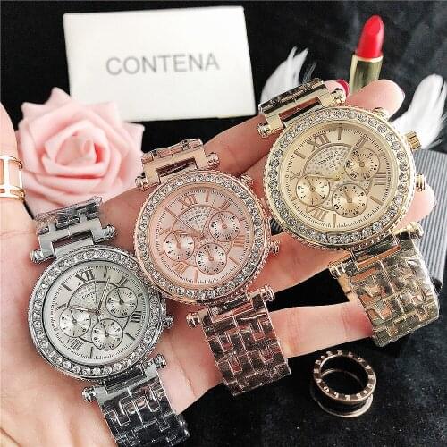 Ladies Fashion Diamonds Dear WristWatch Women Luxury Top Brand Quartz Watch Female Clock Relogio Feminino Montre Femme