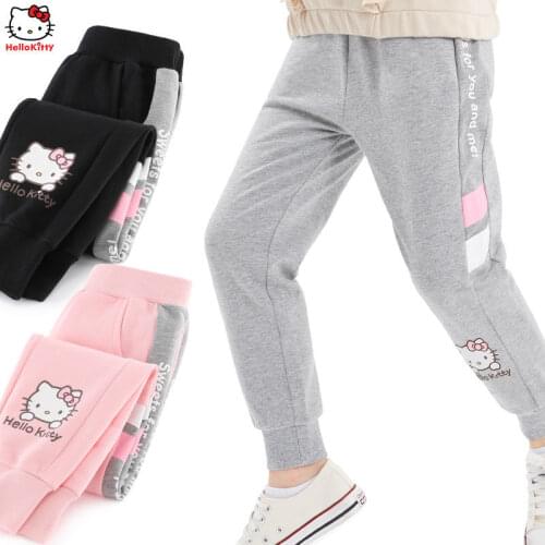 HelloKitty Childrens Pants Girls' Sports Pants Spring and Autumn New Baby Casual Outerwear Western-style Guard Pants Autumn