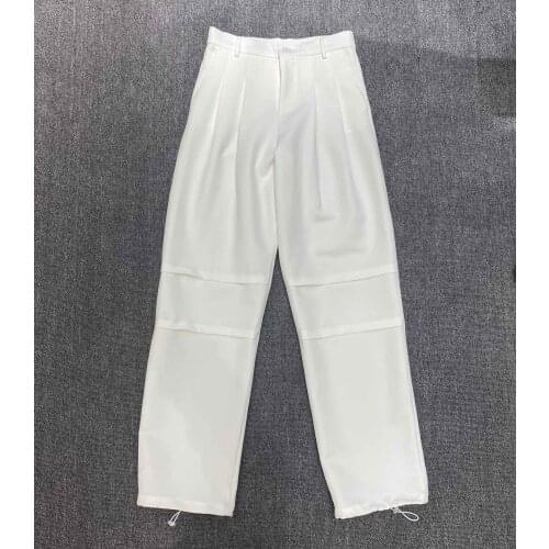 Fashion 2021 new ladies loose wide leg trousers 0308
