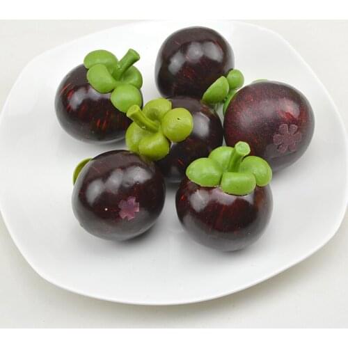 050 Simulation of mangosteen rockery bamboo fruit and vegetable models home furnishing cabinets decoration 6.1*7.5cm