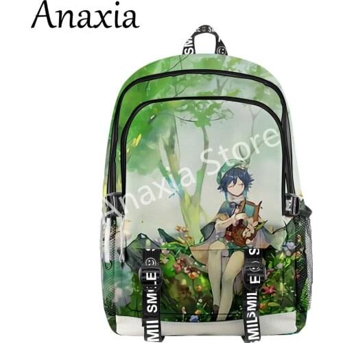 Vendi merch Fashion Oxford Cloth Backpack 3D Multi Zipper Casual Student large-capacity school bag for female and mens