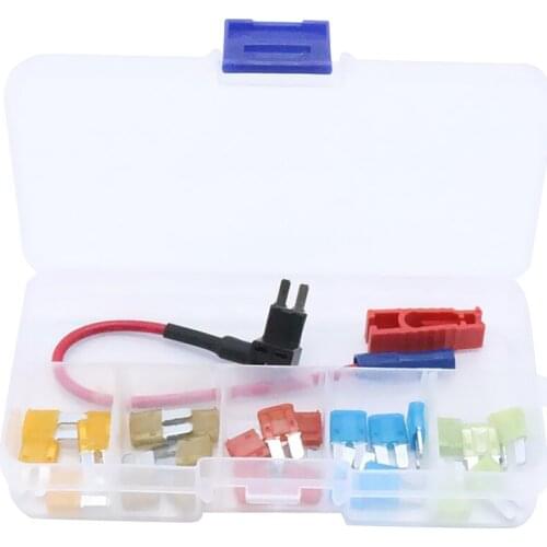 25 Pieces Micro2 Fuse 5Amp 7.5Amp 10Amp 15Amp 20Amp+Add-a-circuit Fuse Tap Holder