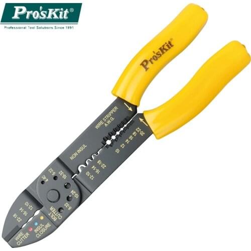Proskit 8PK-313B Cable Wire Stripper Cutter Automatic Multifunctional Terminal Crimping Tool Stripping Plier Tool