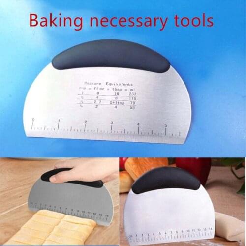 Stainless Steel Dough Cutter Cake Pizza Cutter Dough Fondant Scraper Cream Spatulas Pastry Butter Knife Baking Decoration Tools
