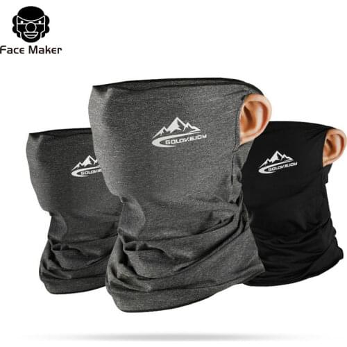 Summer Black gray Caps Running Scarf -UV Headwear Bicycle Bandana Sports Fishing Mask Cover Magic Scarf ice silk