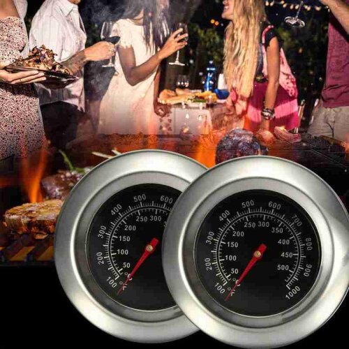 50~500 Degree Steel Barbecue BBQ Smoker Grill Thermometer Temperature Gauge Oven Thermometer Household Merchandises
