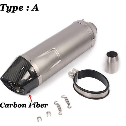 Inlet 51mm Universal Motorcycle Exhaust Escape Moto Modified Muffler DB Killer For DUKE200 RC390 FZ1 FZ6 MT125 YZF R1 CBR600 ATV
