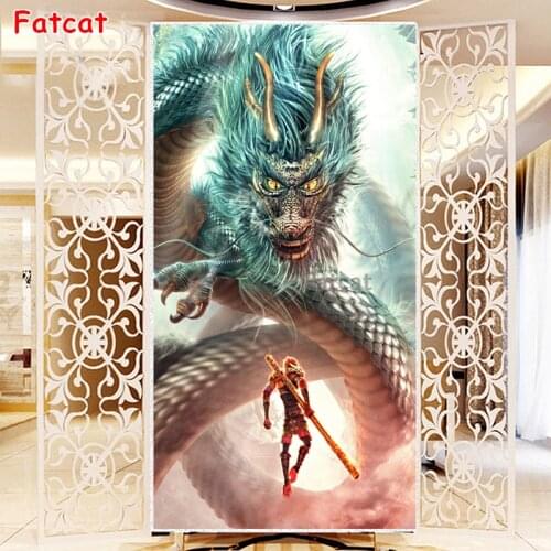 Domineering Chinese Dragon DIY 5D Diamond Wall Painting Mosaic Embroidery Square Round Resin Rhinestone large Porch decor PP2268
