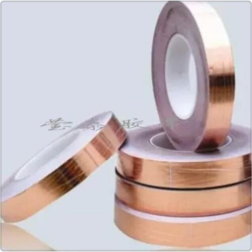 1 Roll 30 Meters Single Side Conductive Copper Foil Tape Strip Adhesive EMI Shielding Heat Resist Tape High Temperature Tape