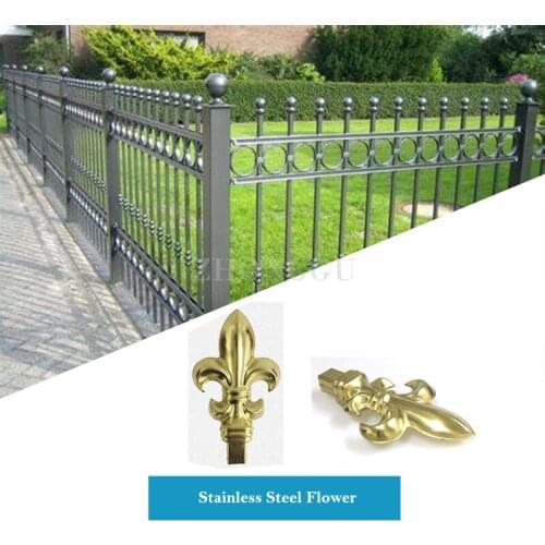 1 Piece Stainless Steel Flower European Art Door Decoration Accessories Guardrail Window Fence Metal Work