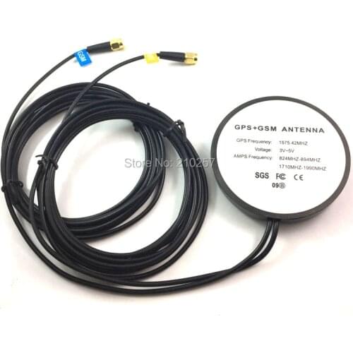 1pcs GPS+GSM Antenna Combination Antenna Vehicle Antenne with 300Cm Cable SMA Male Connector