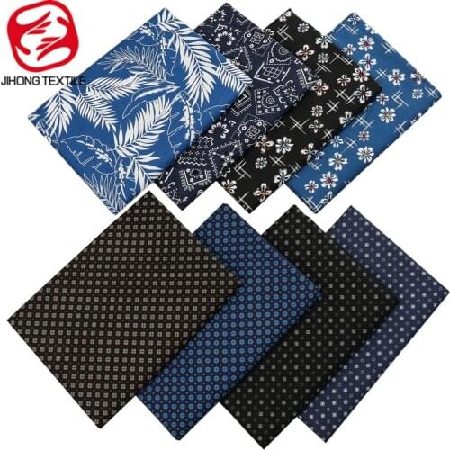 2021 Summer Navy Cotton Printed Sewing Fabric By Meter For DIY Garment Soft And Thin 100*140cm TJ1388