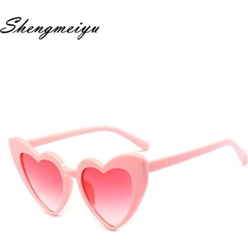 2021 New Fashion Heart Shaped Sunglasses Women brand designer Plastic Reflective Sun Glasses UV400 girl oculos de sol