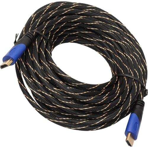 49.2ft HDMI-compatible 15m Male To Male Video Cable Gold Plated Connection V1.4 1080P HD AV Cable for PS5 PS4 Apple TV Projector