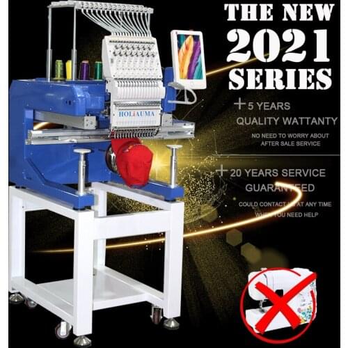 Big promotion single head 15 needles high speed computer embroidery machine for cap hat clothes embroidery with 10 year service
