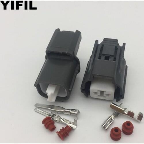 50sets/lot 2 Pin/Way Female Male Cable Horn Connector For BUICK Excelle Honda CITY Rear Door Lock Motor 6189-0129 Sumitomo HW