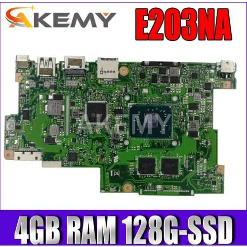 Akemy E203NA Motherboard For Asus E203N E203NA E203M E203MA Laotop Mainboard Motherboard W/ 4GB RAM 128G-SSD