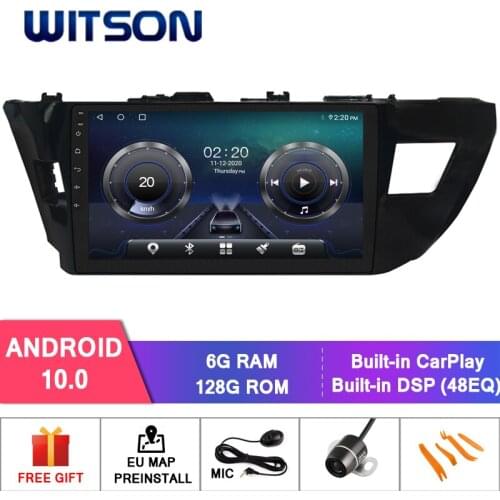 WITSON Android 10.0 6+128GB 10.1"Car media player For TOYOTA COROLLA 2014-2016 auto stereo+Wireless Carplay+Wired Android Auto