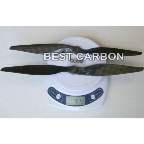 Free shipping 2 Pairs High quality 13" long ,4.0" pitch, 3K Carbon fiber CW/CCW propeller for Multi-Copter Quadcopter,Octocopter