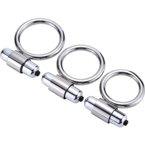 BESTCO Vibrator Cock Ring Penis Time Delay Male Sperm Lock Ring Stainless Steel Erotic Masturbation Prdoucts 18+ Adult Sex toys