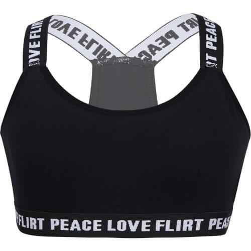 Kids Girls Training Bras Young Girl Bra Underwear Soft Padded Cotton X-Shaped Back Tanks Bra Top Dance Yoga Workout Sports Tops