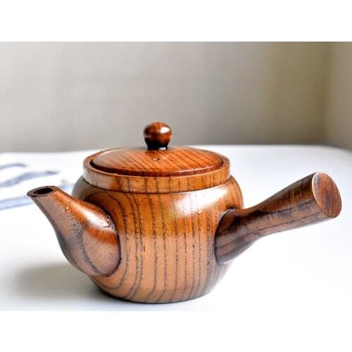 Japanese Style Wooden Teapot With Filter Kung Fu Tea Pot Tea Set Home Kettle Creative Handmade Crafts Chinese Tea Ceremony Gifts