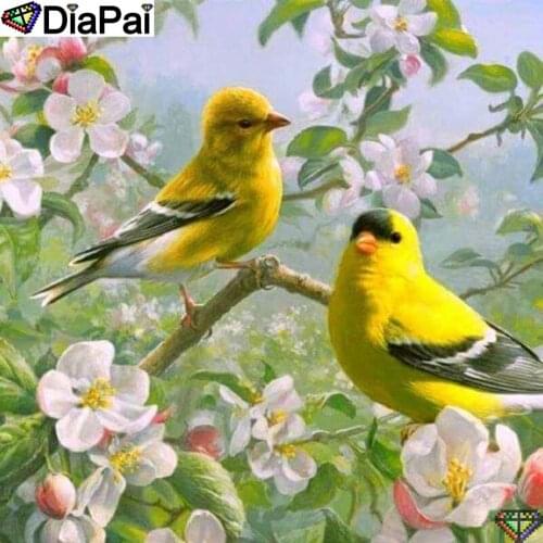 DiaPai 5D DIY Diamond Painting 100% Full Square/Round Drill "Animal bird flower" Diamond Embroidery Cross Stitch 3D Decor A23263