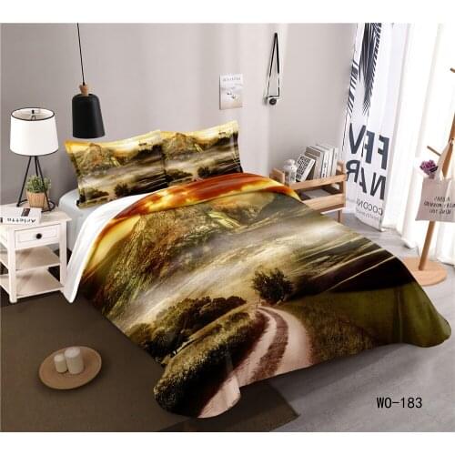 3D Printed Bedding Set Country Scenery Horse Duvet Cover For Adults Home Textile Custom Luxury King Size Bedding Sets