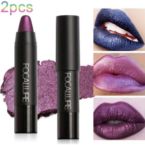 Matte Lipstick Lip Gloss Metal Lip Gloss Waterproof Lipstick Sexy Lip Makeup Nonstick Cup Easy To Color Lasting Cosmetics Lips